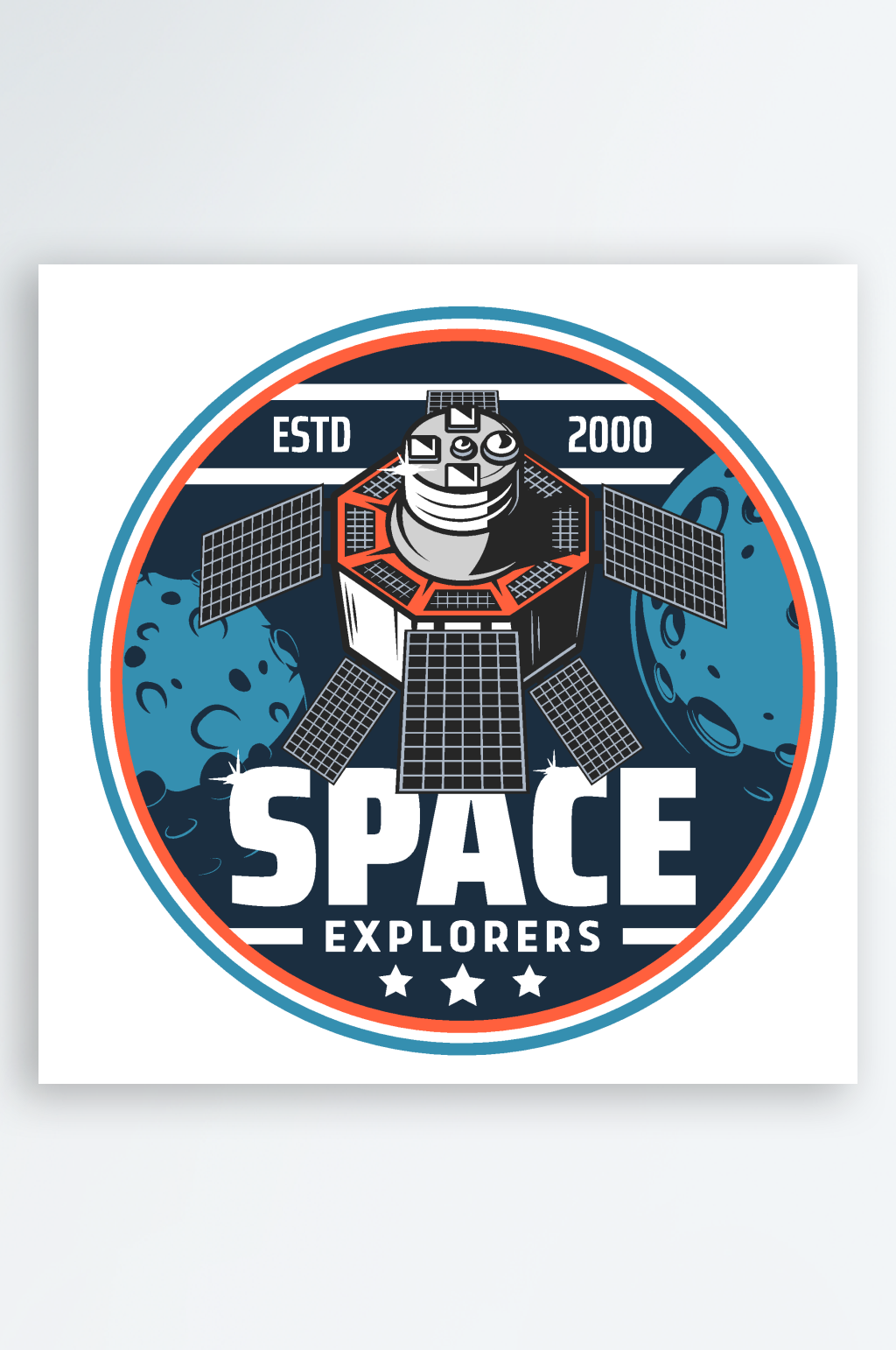 矢量航天航空宇宙元素徽章图标logo素材