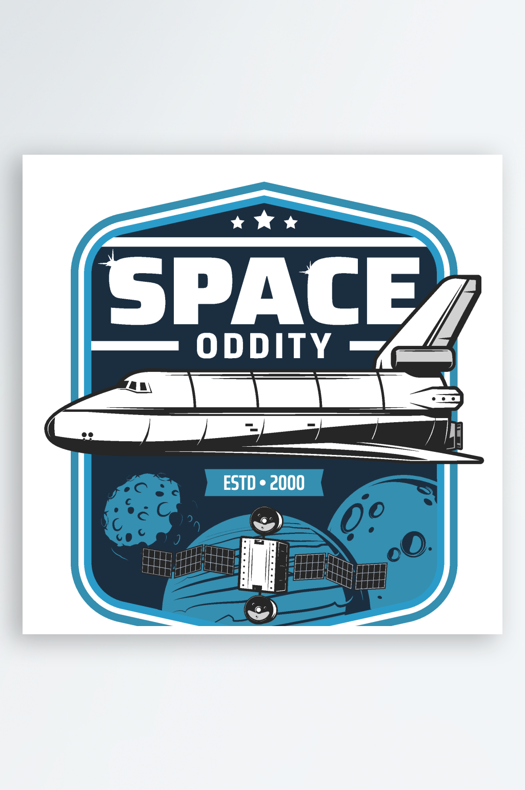 矢量航天航空宇宙元素徽章图标logo素材