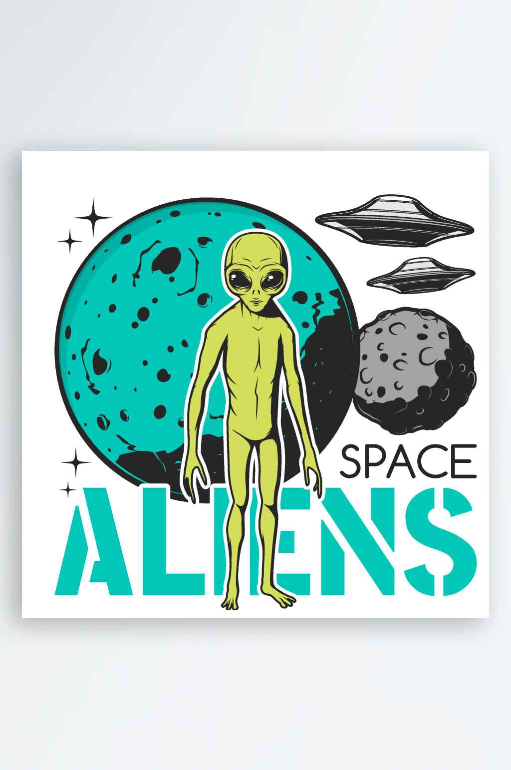 航天航空宇宙元素徽章图标矢量模版素材