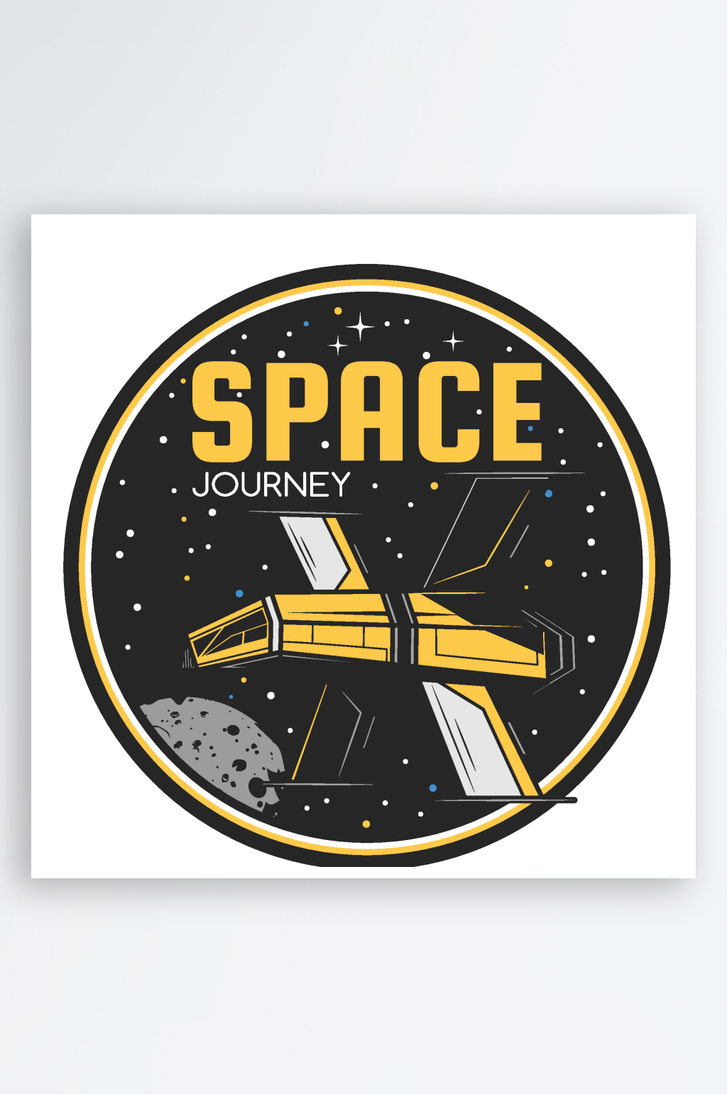 宇宙航天航空元素徽章图标矢量模版素材