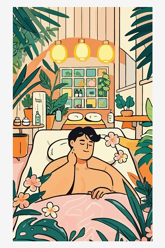 男人矢量插画图形
