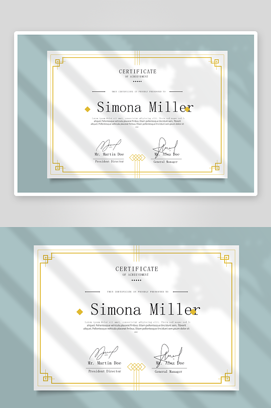 矢量花纹边框欧式证书模板素材-众图网