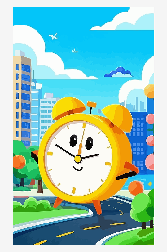 闹钟卡通素材_闹钟卡通模板_闹钟卡通设计图片免费下载-众图网