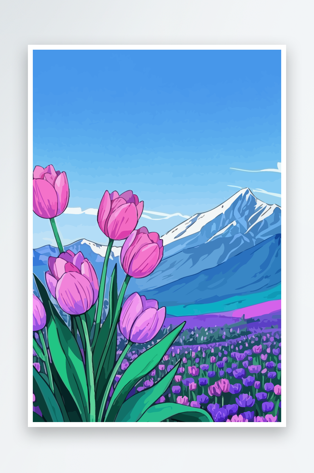 郁金香矢量图形插画素材