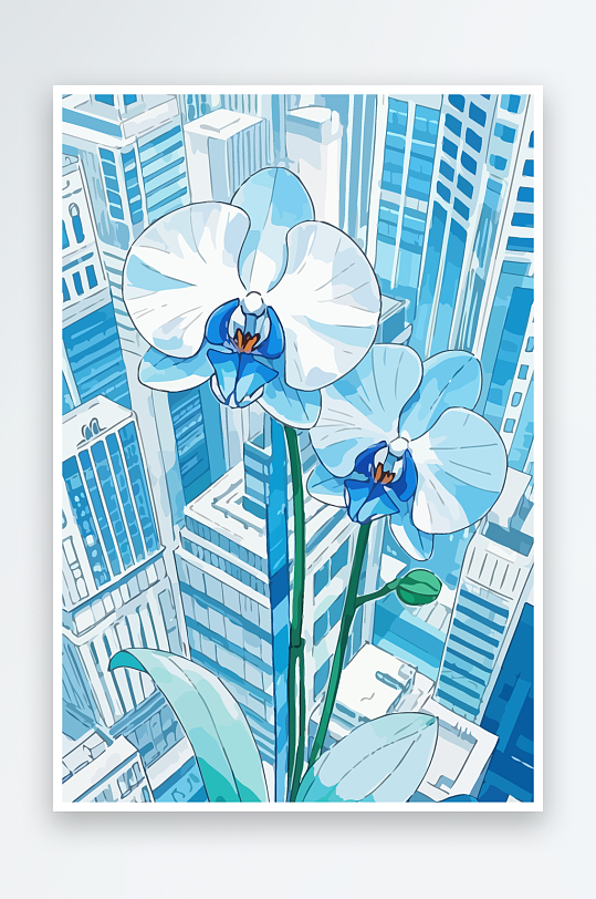 蝴蝶兰矢量图形插画