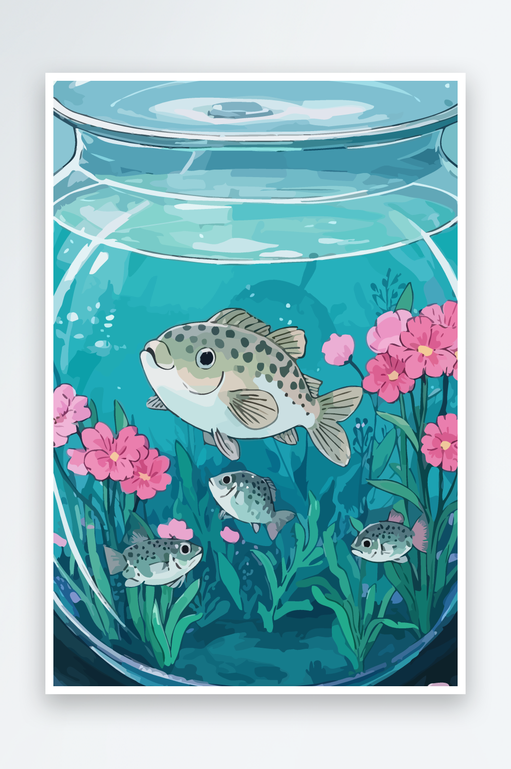 河豚矢量插画图形素材