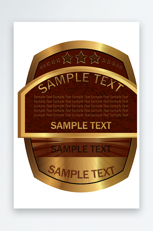 AI矢量欧式花纹标签标识