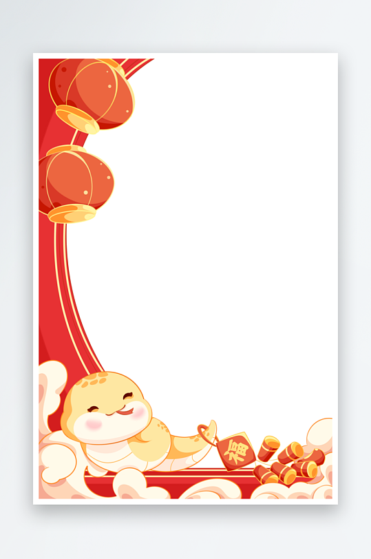 创意蛇年边框元素设计