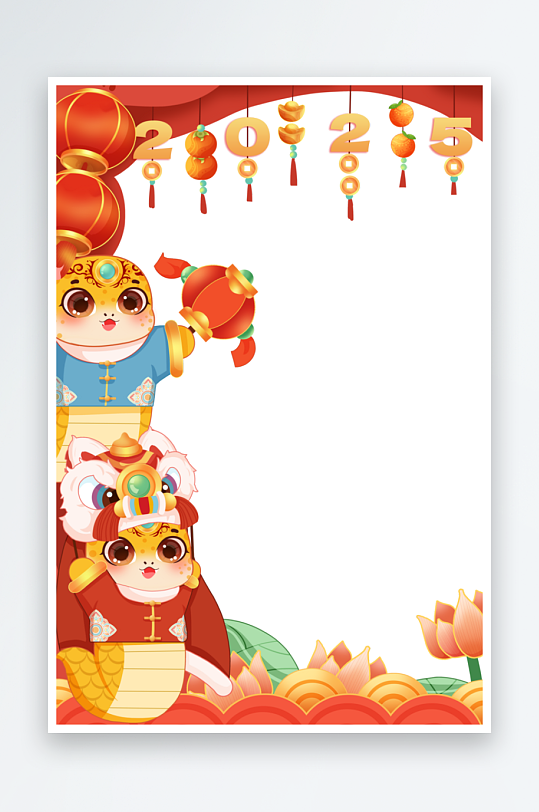 创意蛇年边框元素设计