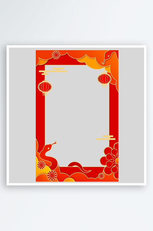 创意蛇年边框元素设计