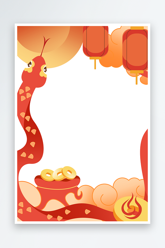 创意蛇年边框元素设计