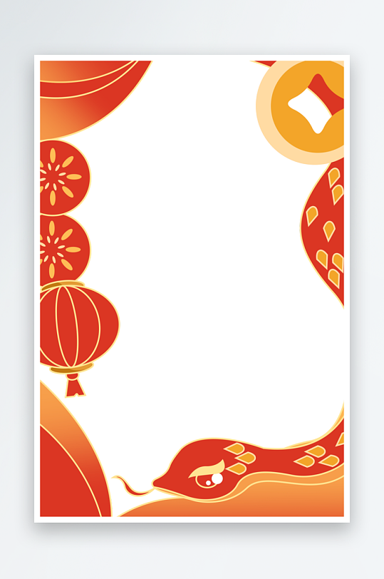 创意蛇年边框元素设计