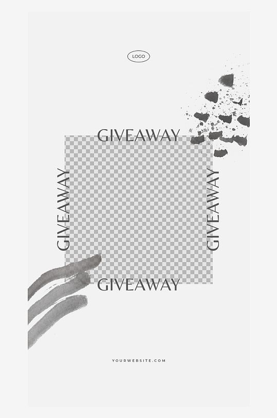 水墨INS详情排版画册图文ps模版-众图网