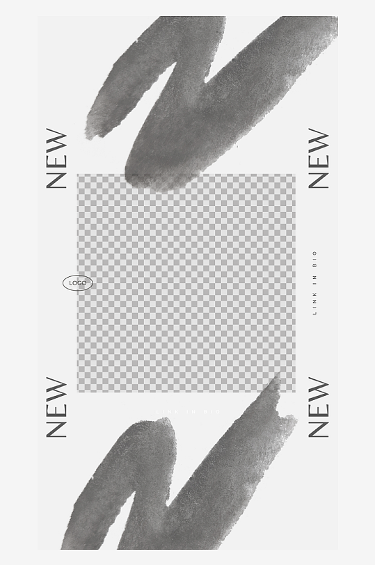 水墨INS详情排版画册图文ps模版-众图网