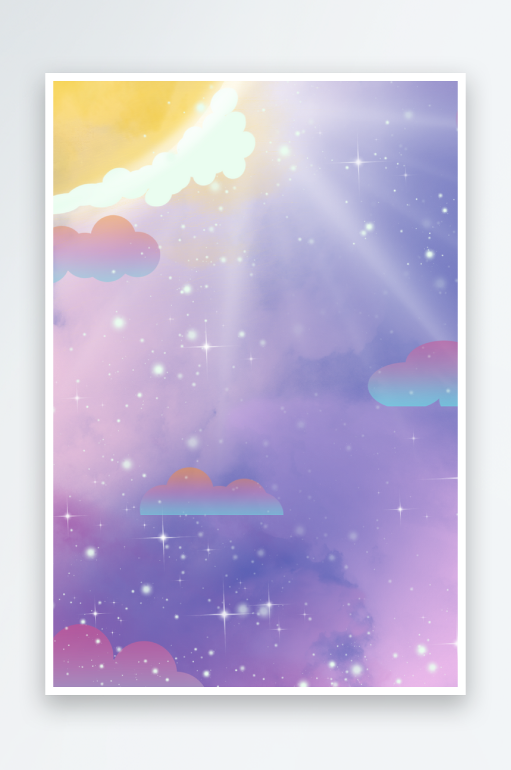 浪漫云彩星空背景素材