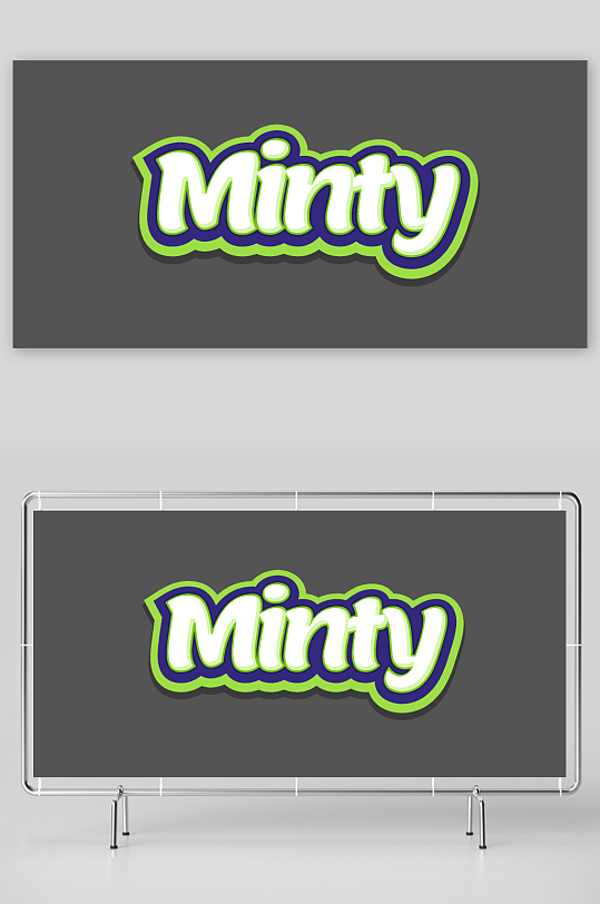 字体样机英文字母效果-众图网