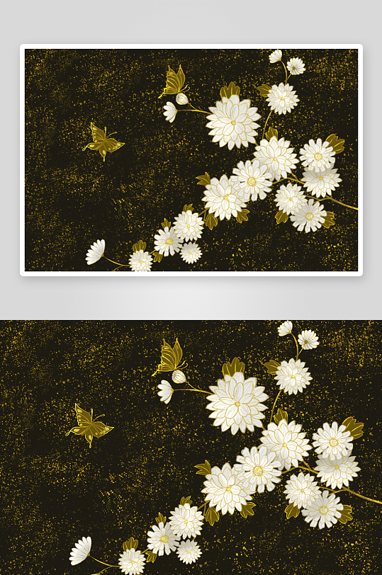 现代中式装饰画画芯PSD模版-众图网