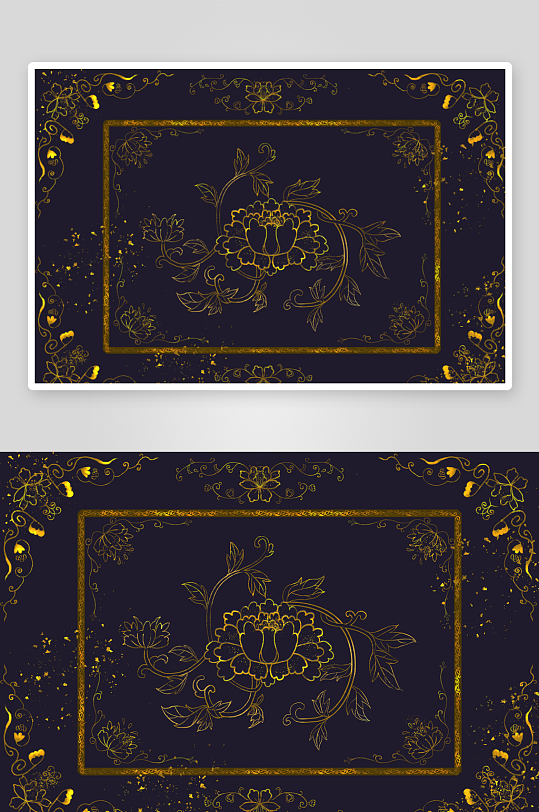 现代中式装饰画画芯PSD模版-众图网