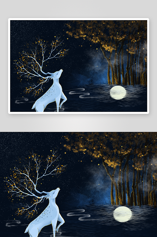 现代中式装饰画画芯PSD模版-众图网