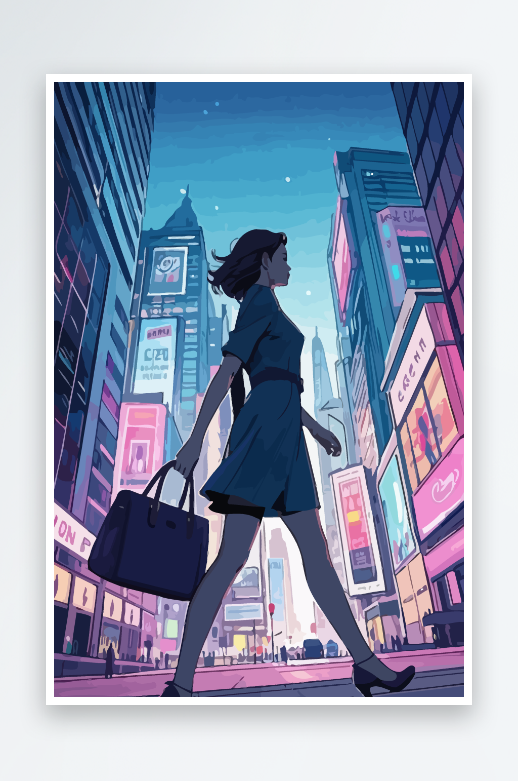 时尚女人矢量插画图形元素素材
