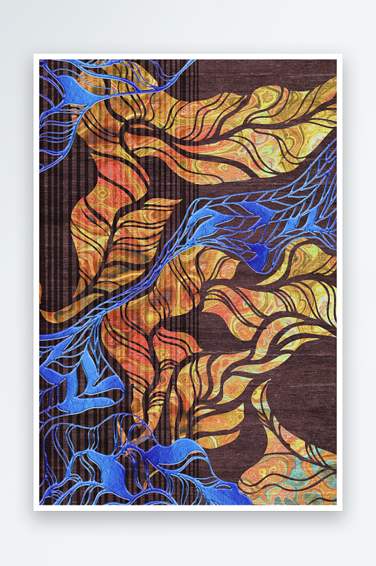 中式轻奢山脉山林风景画装饰画-众图网