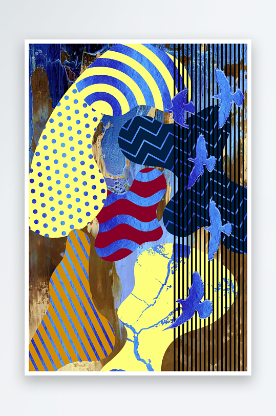 中式轻奢山脉山林风景画装饰画-众图网