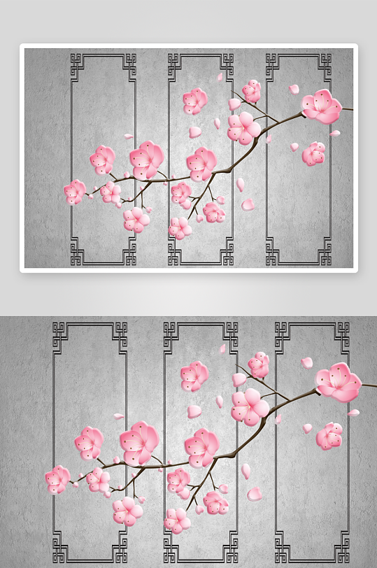 中式轻奢风景画装饰画-众图网