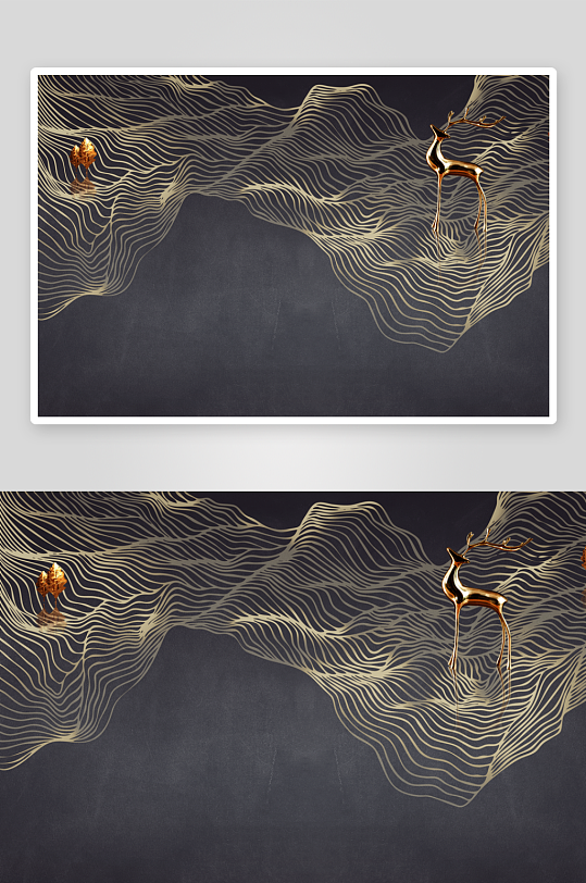 中式轻奢风景画装饰画-众图网