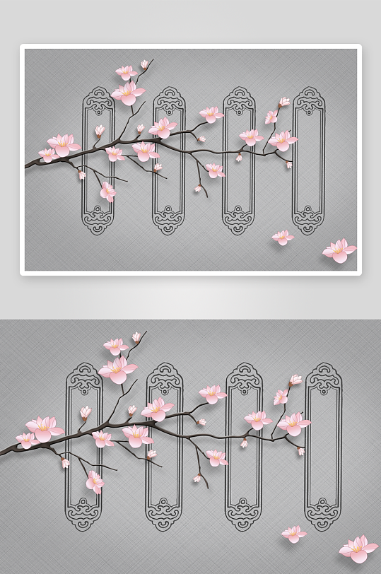 中式轻奢风景画装饰画-众图网