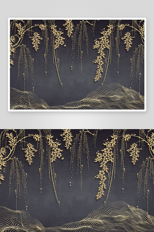 中式轻奢风景画装饰画挂画-众图网