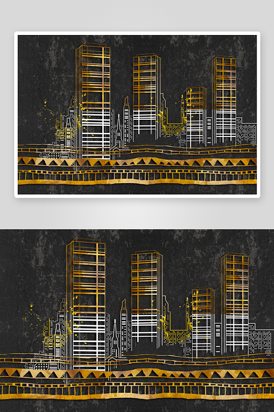 中式轻奢风景画装饰画挂画-众图网