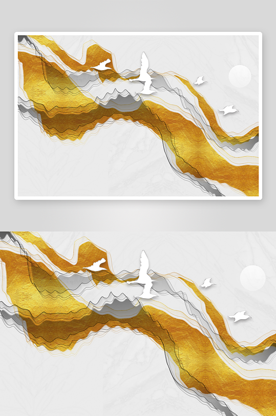 中式轻奢风景画装饰画-众图网