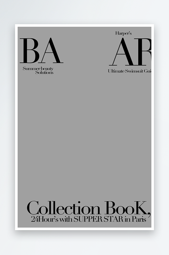 创意大气欧美时尚杂志封面模板