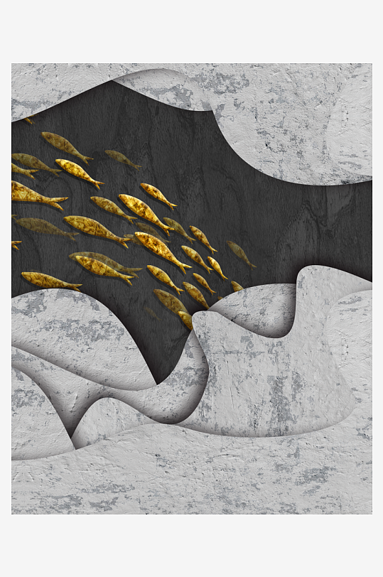 中式意境风景画装饰画-众图网