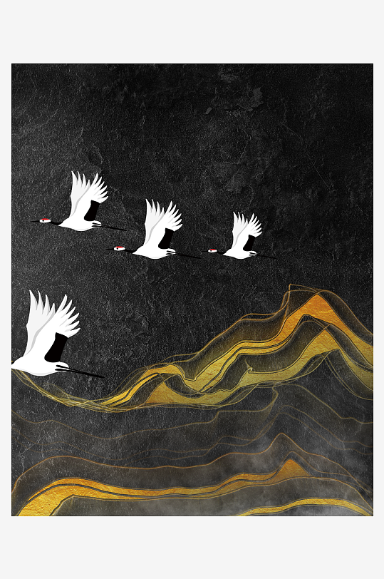 中式意境风景画装饰画-众图网