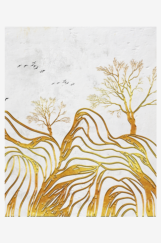 中式意境风景画装饰画-众图网