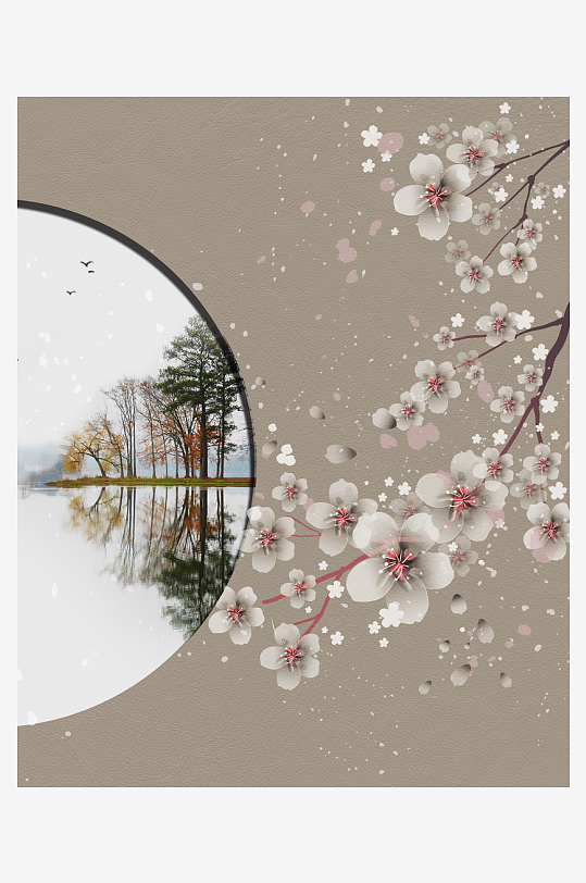 中式意境家居装饰画-众图网