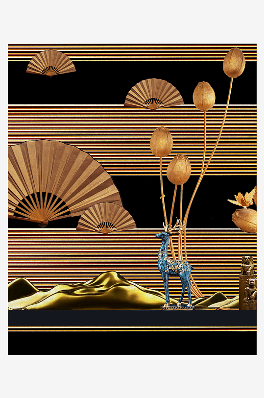 中式意境家居装饰画-众图网