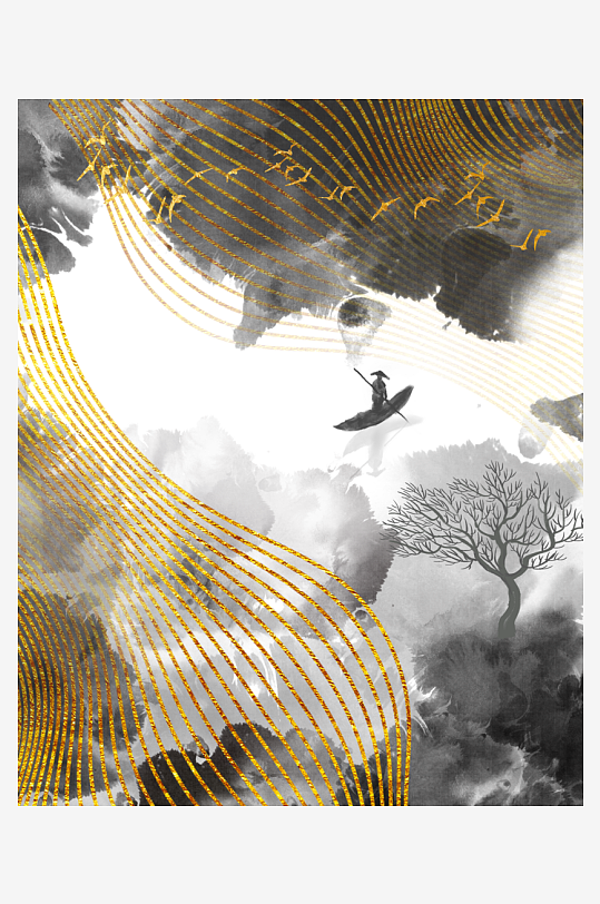 中式意境家居装饰画-众图网