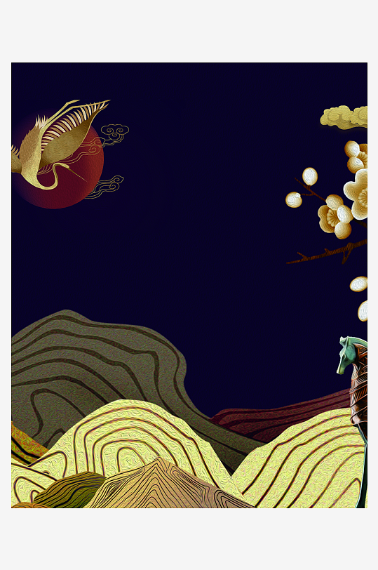 中式意境风景画家居装饰画-众图网