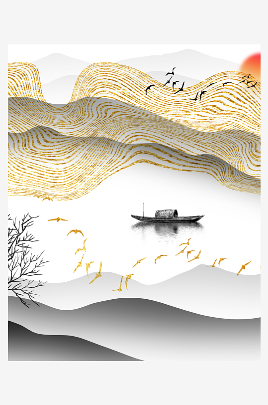 中式意境风景画家居装饰画-众图网