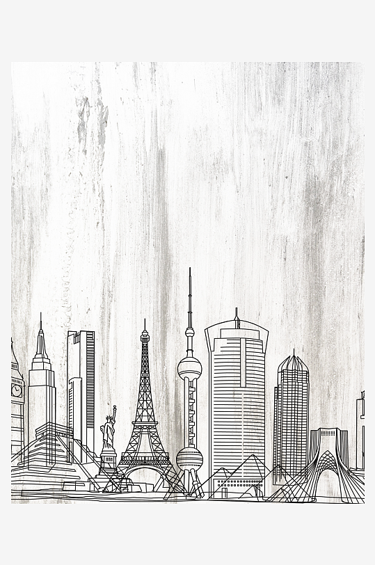 中式意境风景画装饰画挂画-众图网