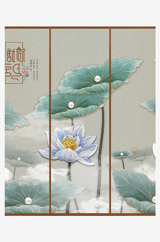 中式意境风景画装饰画挂画-众图网