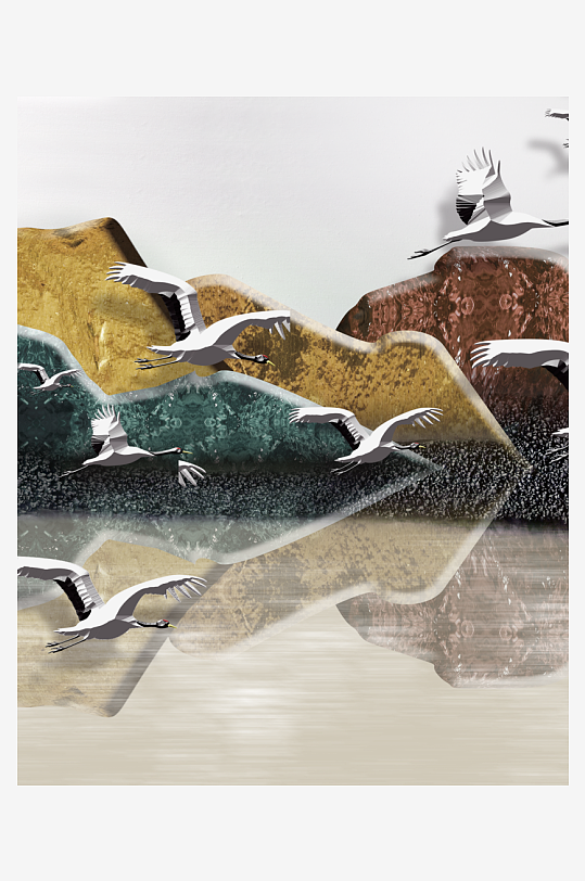 中式意境风景画装饰画挂画-众图网