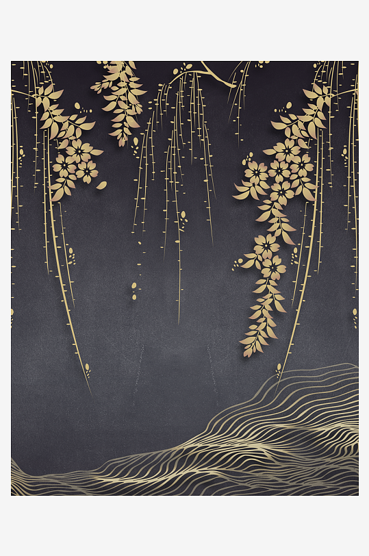 中式意境风景画装饰画挂画-众图网