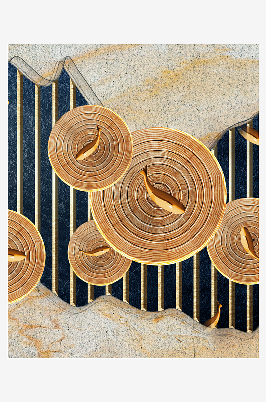 中式意境风景画装饰画挂画-众图网