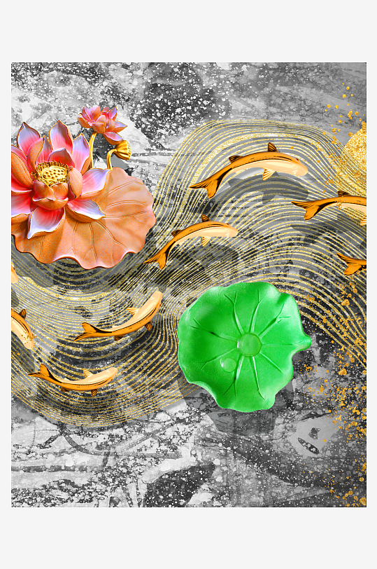 中式意境风景画装饰画挂画-众图网