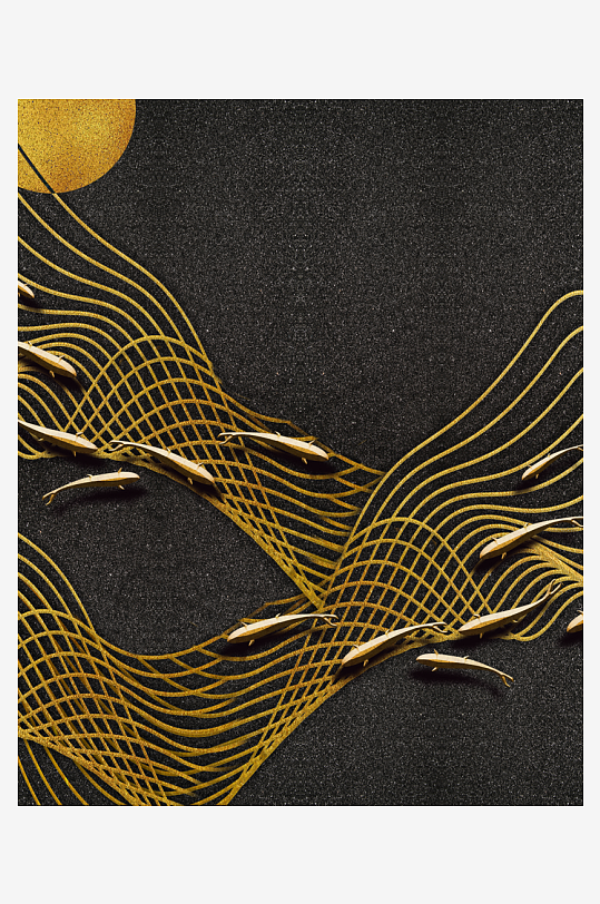 中式意境风景画装饰画挂画-众图网