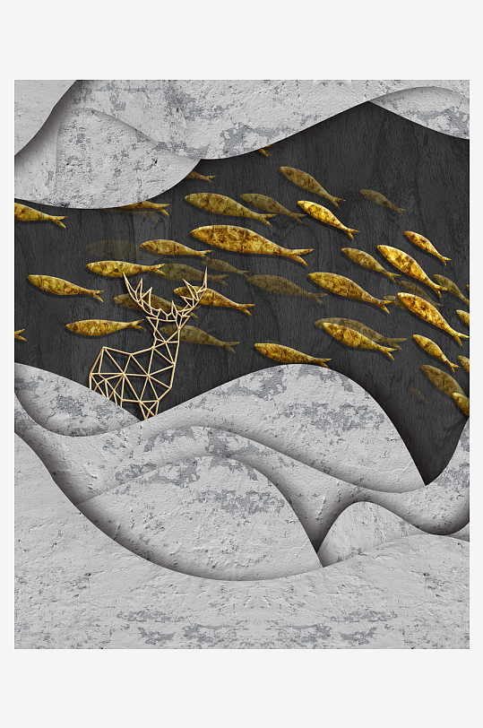 中式意境风景画装饰画-众图网