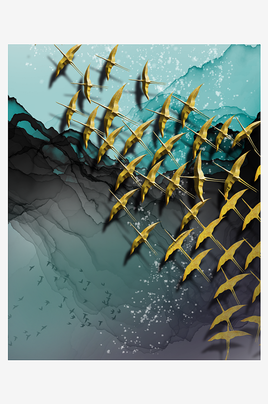 中式意境风景画装饰画-众图网